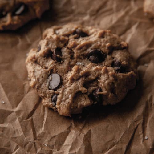 KaleJunkie's Tahini Chocolate Chip Cookies » Blue Roots Nutrition