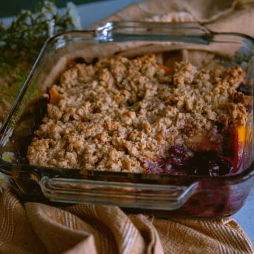 Healthy Blueberry Peach Cobbler » Blue Roots Nutrition